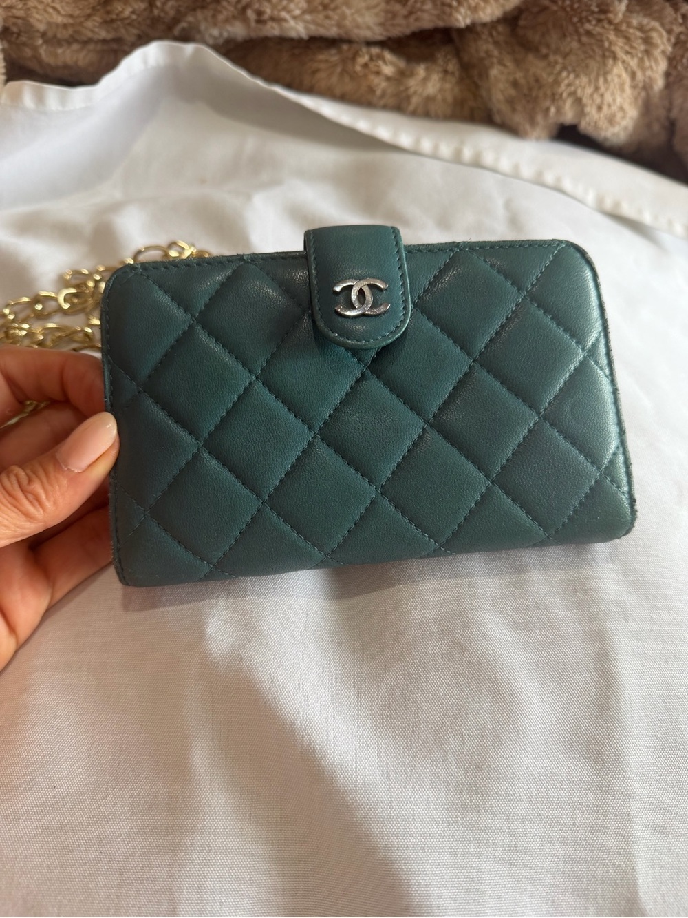 Authentic Chanel Classic Quilted Lambskin Wallet on Chain (WOC) - Picture 3 of 17